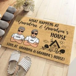 What Happens At Grandma & Grandpa's House - Personalized Decorative Mat -Pawfect House Store 6. THumbnail 3 1ea8de4d 2974 4f2e 97dc aefc19455403