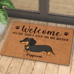 Welcome, Please Don't Step On My Wiener - Funny Personalized Decorative Mat, Doormat -Pawfect House Store 6. THumbnail 4 cbbaefc3 830b 4045 b390 678a970c0b48