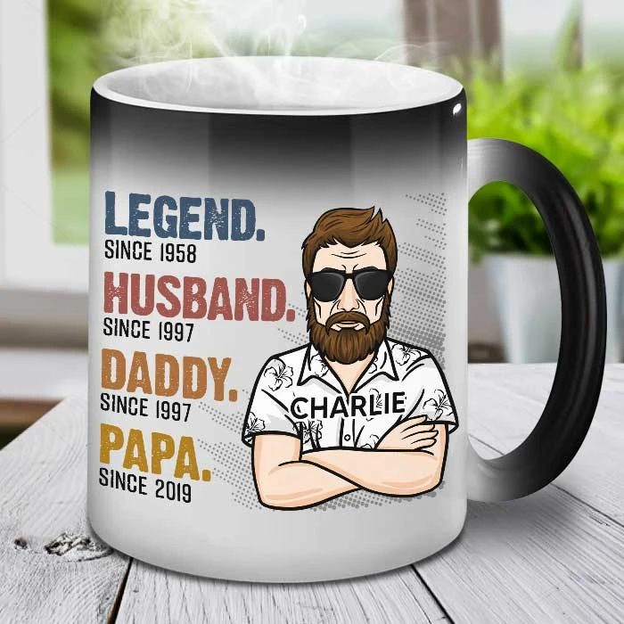 The Legend Husband - Gift For Dad, Funny Personalized Color Changing Mug 1 The Legend Husband - Gift For Dad, Funny Personalized Color Changing Mug