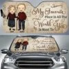 Next To You - Personalized Auto Sunshade - Gift For Couples, Husband Wife
