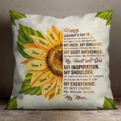 Happy Mother's Day To My Whole World - Gift For Mother's Day, Personalized Pillow (Insert Included)