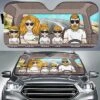 Happy Family Trip - Personalized Auto Sunshade - Gift For Couples, Husband Wife