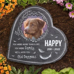You Were More Than A Pet, You Were Family - Personalized Memorial Stone, Pet Grave Marker - Upload Image, Memorial Gift, Sympathy Gift