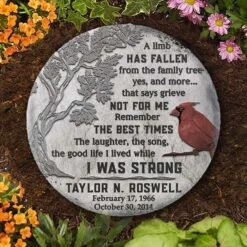 Remember The Best Times - Personalized Memorial Stone, Human Grave Marker - Memorial Gift, Sympathy Gift