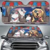 Happy 4th Of July Dog - Personalized Auto Sunshade - Gift For Pet Lovers