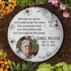 The Memories Will Last Throughout The Years - Personalized Memorial Stone, Human Grave Marker - Upload Image, Memorial Gift, Sympathy Gift