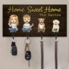 Our Family, You Me And The Dogs - Personalized Key Hanger, Key Holder - Anniversary Gifts, Gift For Couples, Husband Wife, Dog Lovers