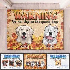 Do Not Step On The Guard Dog - Personalized Decorative Mat - Gift For Dog Lovers, Dog Owners, Dog Gift, Gift For Pet Lovers