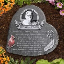 There Is Always A Face Before Us A Voice We Would Love To Hear - Personalized Memorial Stone, Human Grave Marker - Upload Image, Memorial Gift, Sympathy Gift