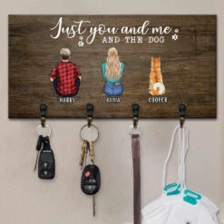 Just You And Me & The Dogs - Personalized Key Hanger, Key Holder - Anniversary Gifts, Gift For Couples, Husband Wife , Dog Lovers -Pawfect House Store 6. Thumb 2 2 c415f1c5 f6c7 4286 ab63 44cd9ff50ea5