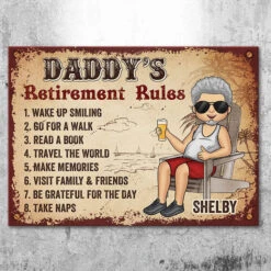 Grandpa’s Retirement Rules - Gift For Dad, Grandpa - Personalized Metal Sign -Pawfect House Store 6. Thumb 2 73321b25 f2ce 41c4 baf3 5cc926fbd008