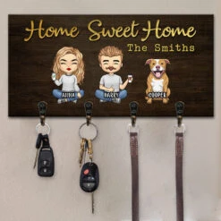 Our Family, You Me And The Dogs - Personalized Key Hanger, Key Holder - Anniversary Gifts, Gift For Couples, Husband Wife, Dog Lovers -Pawfect House Store 6. Thumb 2 8178c742 c285 49ba 8f2f a76f51ef8ae7