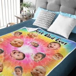 Best Dad Ever - Personalized Custom Blanket - Upload Image, Gift For Dad, Christmas Gift -Pawfect House Store 6. Thumb 2 c4a10862 c099 40eb a53d 74fb3fa69b72