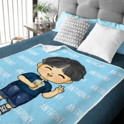 Colorful Lovely Lettering - Personalized Custom Blanket - Gift For Kids, Gift For Family, Christmas Gift -Pawfect House Store 6. Thumb 3 1305d035 5b95 4da2 8273 f6494464ab6e