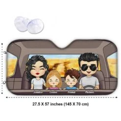 Family Trip Together - Personalized Auto Sunshade - Gift For Couples, Husband Wife -Pawfect House Store 6. Thumb 3 9495eb60 d53b 47d4 a24d abf5207d5872