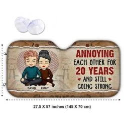 Annoying Each Other - Personalized Auto Sunshade - Gift For Couples, Husband Wife -Pawfect House Store 6. Thumb 3 964cd576 528f 4123 a37b 56a7abec12d7