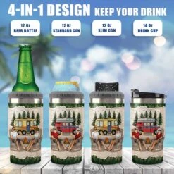 Let's Sit By The Campfire - Personalized Can Cooler - Gift For Couples, Gift For Camping Lovers -Pawfect House Store 6. Thumb 3 b88ce89c 4709 48c5 a1c4 057c0ade28ad