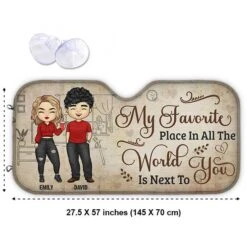 Next To You - Personalized Auto Sunshade - Gift For Couples, Husband Wife -Pawfect House Store 6. Thumb 3 da50b661 01bd 412b 9556 005202850f58