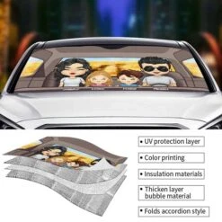 Family Trip Together - Personalized Auto Sunshade - Gift For Couples, Husband Wife -Pawfect House Store 6. Thumb 4 535e3ff0 89a4 48e2 976d 6840d0745034
