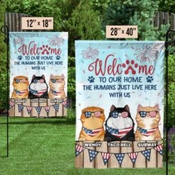 Welcome To Our Cat Home - 4th Of July Decoration - Personalized Flag -Pawfect House Store 6. Thumbnail 1 4e92e7ac e5ce 4f3d b4b3 414bcb27b1b8