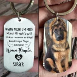 Weine Nicht Um Mich, Mir Geht's Gut!! - Bild Hochladen - Personalized Keychain German