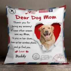 Thank You For Being My Parents - Gift For Dog Lovers, Upload Image - Personalized Camping Pillow (Insert Included)
