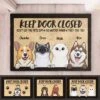 Don't Let The Pets Out - Funny Personalized Decorative Mat, Doormat (Cat & Dog)