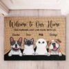 Welcome To The Pet Home - Funny Personalized Pet Decorative Mat, Doormat (Cat & Dog) (TW)