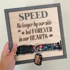 No Longer In Ourside - Memorial Personalized Custom Pet Loss Sign, Collar Frame - Sympathy Gift, Gift For Pet Owners, Pet Lovers -Pawfect House Store 6. Thumbnail 2 8777316f f1b7 432a b99d c29ea378e34c