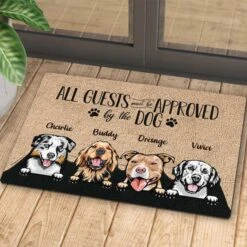 Dog - All Guests Must Be Approved By The Dog - Funny Personalized Dog Decorative Mat (TW) -Pawfect House Store 6. Thumbnail 3 0cc25653 49b7 4efd 804e 1255b2b0402a
