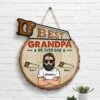 Best Dad Grandpa We Ever Saw - Gift For Dad, Grandpa - Personalized Shaped Wood Sign