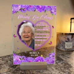 And Though We Loved You Dearly We Couldn't Make You Stay - Upload Image - Personalized Acrylic Plaque