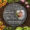 Although You Can't Be Here, We're Truly Not Apart - Personalized Memorial Stone, Human Grave Marker - Upload Image, Memorial Gift, Sympathy Gift