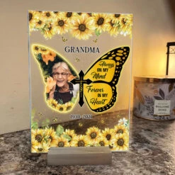 Always On My Mind Forever In My Heart Missing You - Upload Image - Personalized Acrylic Plaque