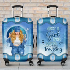 A Girl Who Loves Traveling - Personalized Luggage Cover
