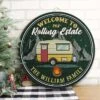 Welcome To Our Rolling Estate - Personalized Door Sign