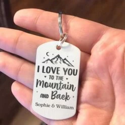I Love You To The Mountain And Back - Upload Image, Gift For Camping Couples - Personalized Keychain -Pawfect House Store 6. thumb 3 1c681555 c783 47ec b4db 4b8629ae421d