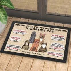 Quand Vous Visitez Ma/Notre Maison N'oubliez Pas - Personalized Decorative Mat French -Pawfect House Store 6. thumb 3 3b4c51fd 1409 44a0 ab4a 3c9ef86d4cf2