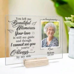 You Left Me Beautiful Memories - Upload Image, Personalized Acrylic Plaque -Pawfect House Store 6. thumb 3 62f9e381 261c 4d87 af69 aeb2cb69d8bd