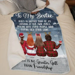 Here's Another Year Bonding Together - Bestie Personalized Custom Blanket - Christmas Gift For Best Friends, BFF, Sisters -Pawfect House Store 6. thumb 4 1fe9f671 e430 4e0a 96a2 aeb492897e5f