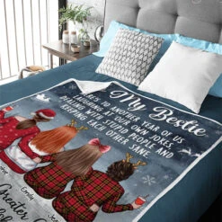 Here's Another Year Bonding Together - Bestie Personalized Custom Blanket - Christmas Gift For Best Friends, BFF, Sisters -Pawfect House Store 6. thumb 5 1804d3e4 9711 44ee a365 5c752a9f2a78