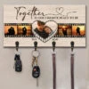 Together Is Our Favorite Place To Be - Personalized Key Hanger, Key Holder - Upload Image, Gift For Couples, Husband Wife