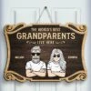The World's Best Grandparents Live Here - Personalized Shaped Door Sign
