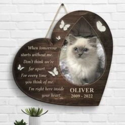 Don't Think We're Far Apart, Pet In My Heart - Upload Image, Personalized Shaped Wood Sign -Pawfect House Store 6. thumbnail3 1b2ed80a 8fa0 4a7d b612 d5dae47ee36e