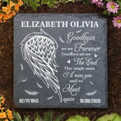 I'll Miss You Until We Meet Again - Personalized Memorial Stone, Human Grave Marker - Memorial Gift, Sympathy Gift