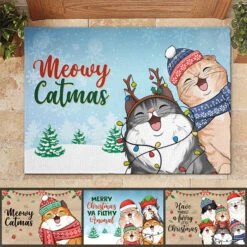 Merry Christmas Ya Filthy Animal - Cat Personalized Custom Decorative Mat - Christmas Gift For Pet Owners, Pet Lovers -Pawfect House Store 6.THUMB 2 03e0efa6 a2ba 4dbd 9803 1f18377d9b54