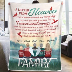 Heaven Is Truly Beautiful - Memorial Personalized Custom Blanket - Sympathy Gift, Christmas Gift For Family Members