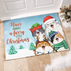 Merry Christmas Ya Filthy Animal - Cat Personalized Custom Decorative Mat - Christmas Gift For Pet Owners, Pet Lovers -Pawfect House Store 6.THUMB 3 e798ec70 edfe 48e9 82b4 d73d3a6c5f48