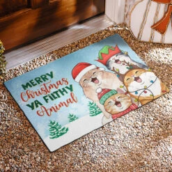Merry Christmas Ya Filthy Animal - Cat Personalized Custom Decorative Mat - Christmas Gift For Pet Owners, Pet Lovers -Pawfect House Store 6.THUMB 4 13798544 5204 437e a096 c153bb0600fd