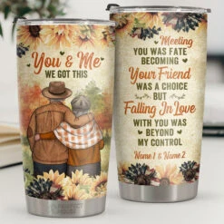 Falling In Love With You Was Beyond My Control - Personalized Tumbler - Gift For Couple, Husband Wife, Anniversary, Engagement, Wedding, Marriage Gift